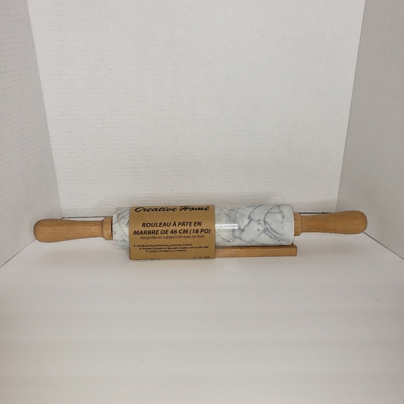 NEW Creative Home 18' Marble Rolling Pin With Cradle - Picture 3 of 9
